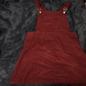 Burgundy overall dress from H&M